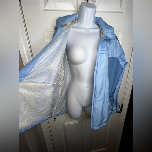 Columbia Women’s Large XCO Blue Lightweight Softshell Jacket Full Zip L Hood - Picture 4 of 16